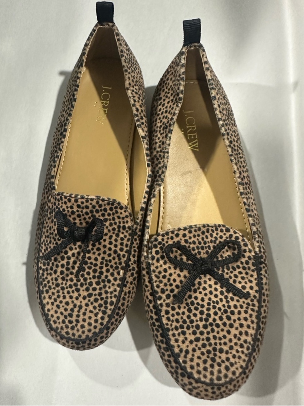 J. Crew Girls Leopard Print Loafers in Tan and Black - Picture 2 of 6